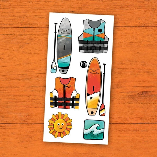 Temporary tattoo - Paddle boards